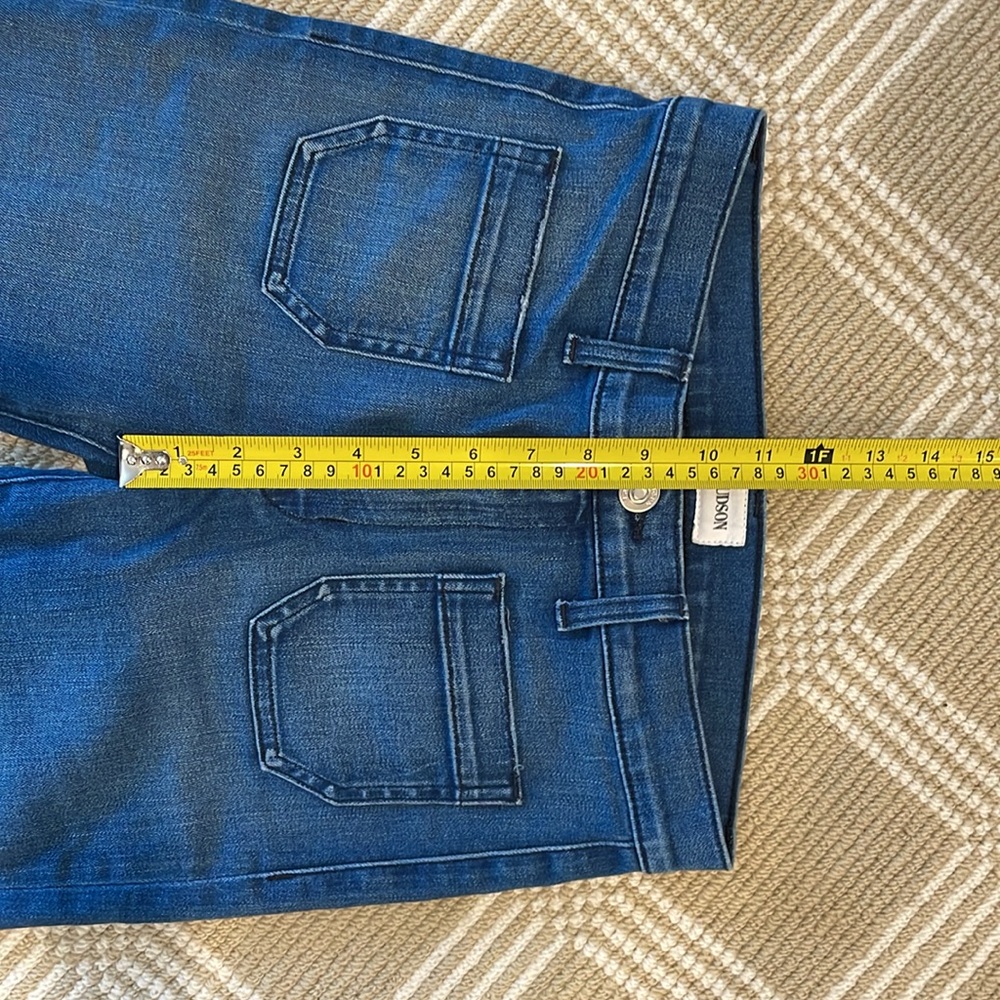 Hudson Jeans Women's Wide Leg Flare Jeans in Dark Blue - Picture 3 of 6